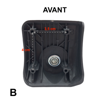 Single replacement wheels D056 for 4-wheeled softside luggages, suitable for many brands such as Samsonite