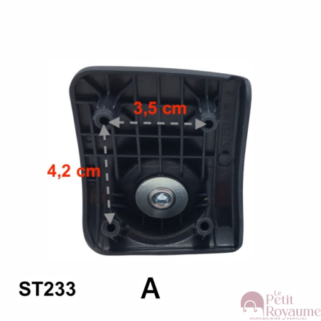 Double replacement wheels ST233 for 4-wheeled softside luggages, suitable for Samsonite and Delsey.