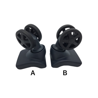 Paire De Roues Silencieuses De Rechange Pour Valise - PVC Noir, 70mm, Référence D047, Réparation Bagage