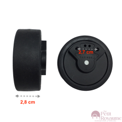 Single replacement wheels TPEE1 for 2-wheeled softside and hardside luggages, suitable for many brands