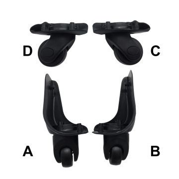 Single replacement wheels 8066/D-247 for 4-wheeled softside luggages, suitable for many brands such as Lys and David Jones