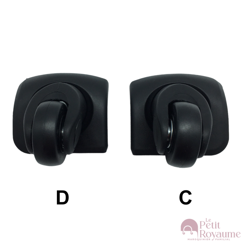 Single replacement wheels 8066/D-247 for 4-wheeled softside luggages, suitable for many brands such as Lys and David Jones