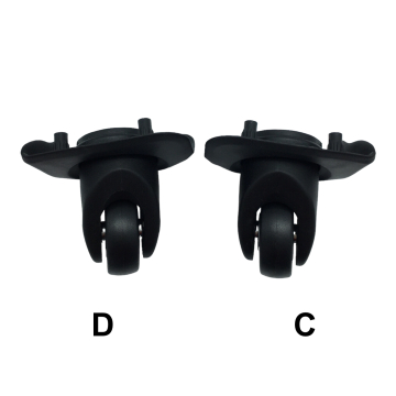 Single replacement wheels 8066/D-247 for 4-wheeled softside luggages, suitable for many brands such as Lys and David Jones