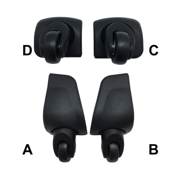 Single replacement wheels 8066/D-247 for 4-wheeled softside luggages, suitable for many brands such as Lys and David Jones