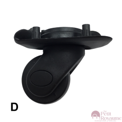 Single replacement wheels 8066/D-247 for 4-wheeled softside luggages, suitable for many brands such as Lys and David Jones