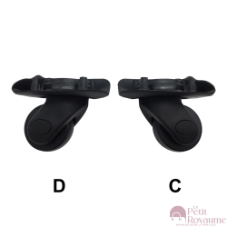 Single replacement wheels 8066/D-247 for 4-wheeled softside luggages, suitable for many brands such as Lys and David Jones