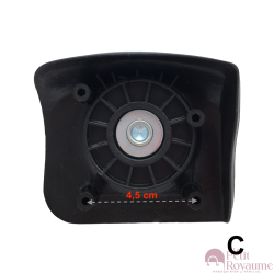 Single replacement wheels 8066/D-247 for 4-wheeled softside luggages, suitable for many brands such as Lys and David Jones