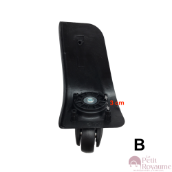 Single replacement wheels 8066/D-247 for 4-wheeled softside luggages, suitable for many brands such as Lys and David Jones