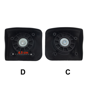 Single replacement wheels 8066/D-247 for 4-wheeled softside luggages, suitable for many brands such as Lys and David Jones