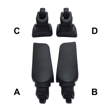 Single replacement wheels 6046Bis for 4-wheeled softside luggages, suitable for many brands such as Lys and David Jones