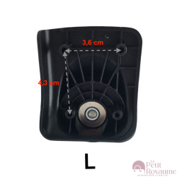 Single replacement wheels A-70 for 4-wheeled softside luggages, suitable for many brands such as Samsonite, Delsey