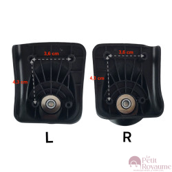 Roulettes simples SD-216/A-70 valises toiles compatibles valises Samsonite Delsey