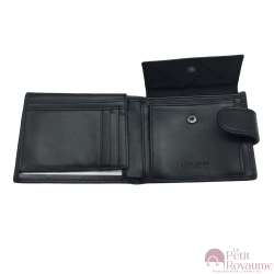 Italian leather wallet with snap Lancaster 128-11