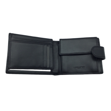 Italian leather wallet with snap Lancaster 128-11