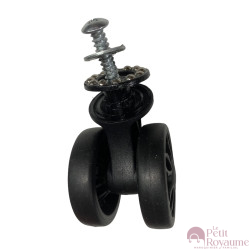 Double replacement wheels RDA1 for 4-wheeled hardside or softside luggages, suitable for many brands such as Samsonite, Delsey