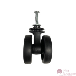 Double replacement wheels RDA1 for 4-wheeled hardside or softside luggages, suitable for many brands such as Samsonite, Delsey