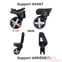 Double replacement wheels WA50-6cm for 4-wheeled softside luggages, suitable for Samsonite X’blade3