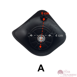 Single replacement wheels A08-18ps for 4-wheeled hardside luggages, suitable for many brands such as Samsonite, Delsey