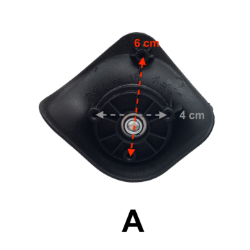 Single replacement wheels A08-18ps for 4-wheeled hardside luggages, suitable for many brands such as Samsonite, Delsey