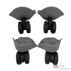 Roulettes doubles SCU JY108S ou FHW517 pour valises rigides à 4 roues, compatibles Samsonite S'cure Cabine