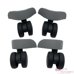 Roulettes doubles SCU JY108S ou FHW517 pour valises rigides à 4 roues, compatibles Samsonite S'cure Cabine