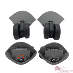 Roulettes doubles SCU JY108S ou FHW517 pour valises rigides à 4 roues, compatibles Samsonite S'cure Cabine