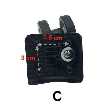 Double replacement wheels D486-doubles for 4-wheeled softside luggages, suitable for many brands such as Samsonite, Delsey