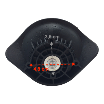 Roulettes doubles A801 pour valises rigides/coque à 4 roues, compatibles Airtex ou Worldline