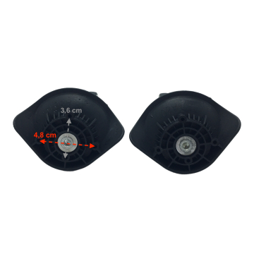 Roulettes doubles A52/ A801 pour valises rigides/coque à 4 roues, compatibles Airtex ou Worldline