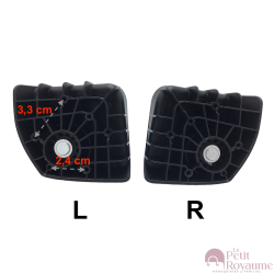 Roulettes doubles FHW601E pour valises rigides, compatibles avec Samsonite