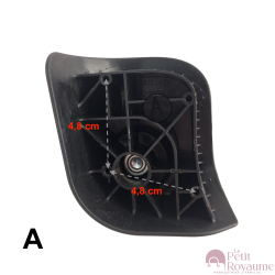 Single replacement wheels D441 for 4-wheeled hardside luggages, suitable for many brands such as Samsonite, Delsey