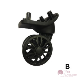 Double replacement wheels 6cm D367, JD-1297 for 4-wheeled softside luggages, suitable for many brands such as Samsonite, Delsey