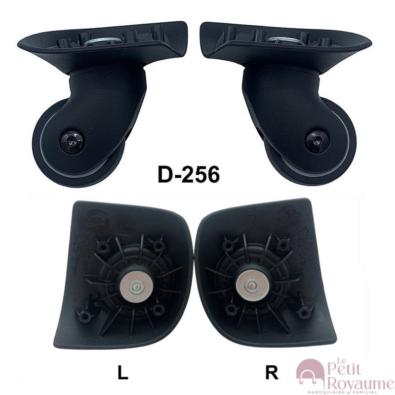 Single replacement wheels D-256 or JL-CO92 for 4-wheeled hardside luggages, suitable for Samsonite Cosmolite and Bright Light