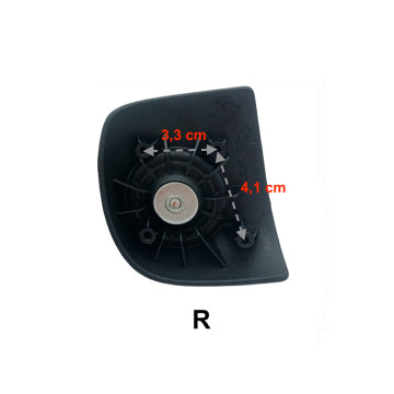 Single replacement wheels D-256 or JL-CO92 for 4-wheeled hardside luggages, suitable for Samsonite Cosmolite and Bright Light
