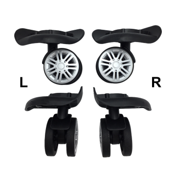 Double replacement wheels HDF22 for 4-wheeled hardside luggages, suitable for Delsey Airfrance
