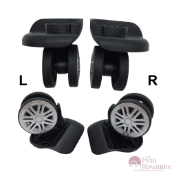 Double replacement wheels HDF22 for 4-wheeled hardside luggages, suitable for Delsey Airfrance