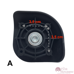 Single replacement wheels H-016 for 4-wheeled hardside luggages, suitable for many brands