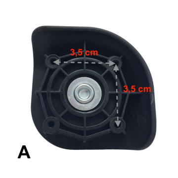 Single replacement wheels H-016 for 4-wheeled hardside luggages, suitable for many brands