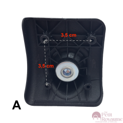 Single replacement wheels WSF0100 for 4-wheeled softside luggages, suitable for many brands such as Samsonite, Delsey