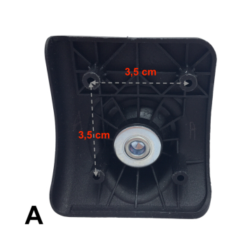 Single replacement wheels WSF0100 for 4-wheeled softside luggages, suitable for many brands such as Samsonite, Delsey