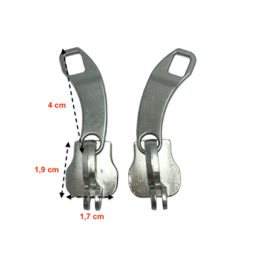 Set of 2 Zipper pulls GM / TAC-H for hardshell or softshell suitcases suitable for Samsonite, Delsey and other brands