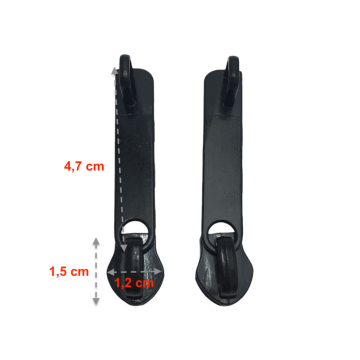 Set of 2 Zipper pulls TAC-C for hardshell or softshell suitcases suitable for Samsonite, Delsey and other brands