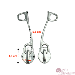 Set of 2 Zipper pulls TAC-Agm for hardshell or softshell suitcases suitable for Samsonite, Delsey and other brands