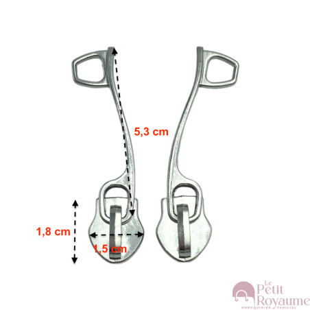 Set of 2 Zipper pulls TAC-Agm for hardshell or softshell suitcases suitable for Samsonite, Delsey and other brands