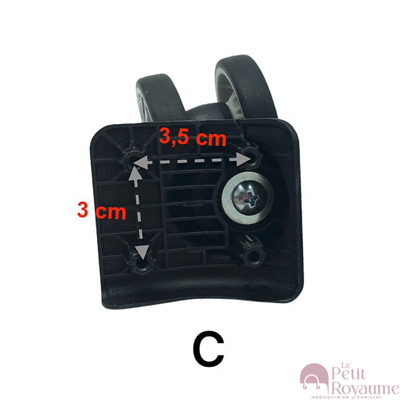 Double replacement wheels D486-doubles for 4-wheeled softside luggages, suitable for many brands such as Samsonite, Delsey