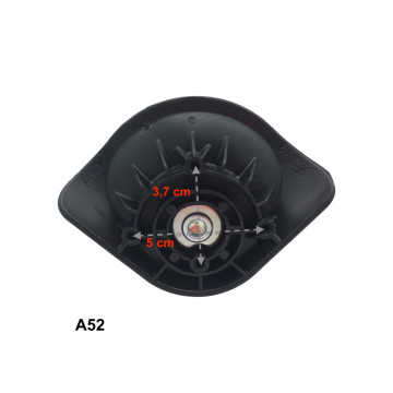 Single replacement wheels A52 for 4-wheeled hardside luggages, suitable for many brands such as Samsonite, Delsey and others