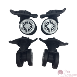 Double replacement wheels A801Bis for 4-wheeled hardside luggages, suitable for Airtex or Worldline