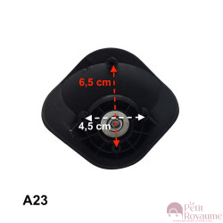 Single replacement wheels A-23 for 4-wheeled hardside luggages
