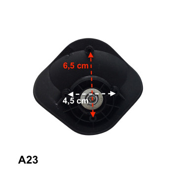 Single replacement wheels A-23 for 4-wheeled hardside luggages