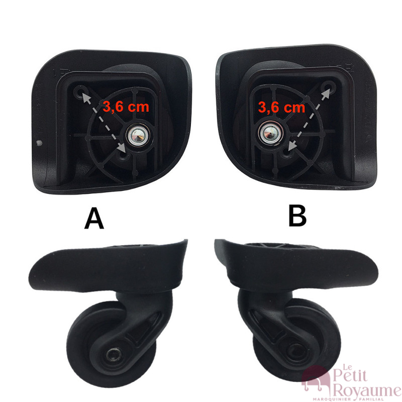 Roulettes simples Bon Air A-132 ou JX9054 pour valises rigides à 4 roues, compatibles valises American Tourister Bon Air